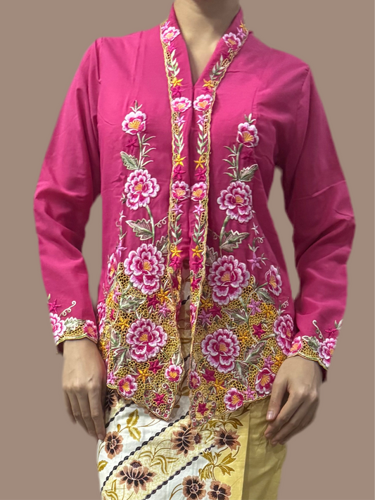 Kebaya Top Hot Pink