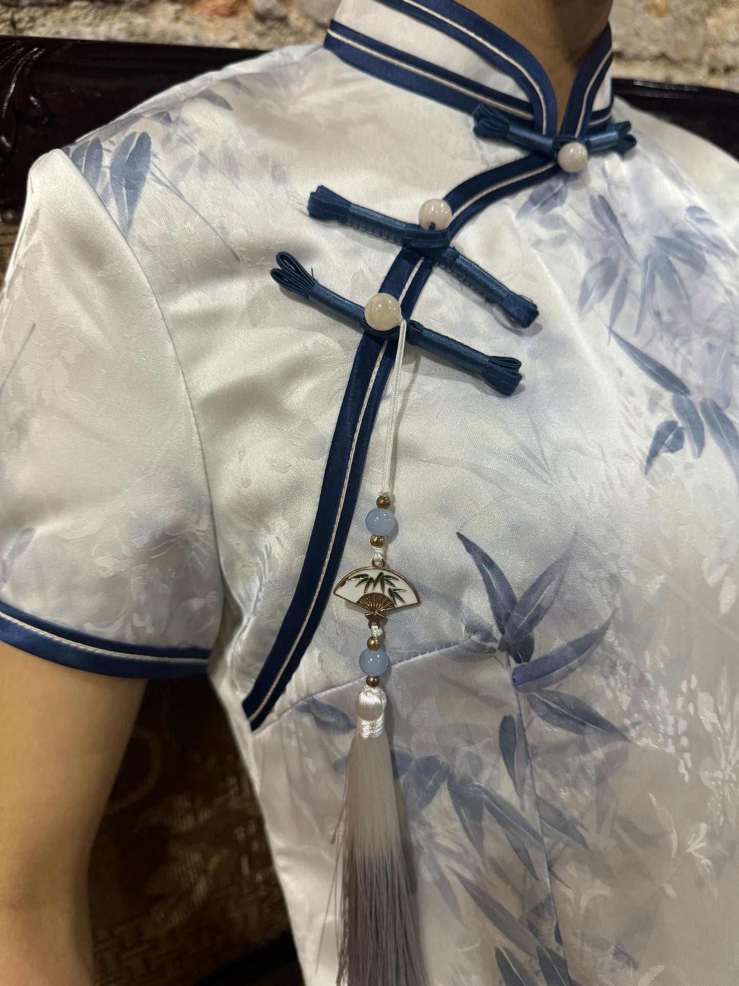 Bamboo Pattern Cheongsam